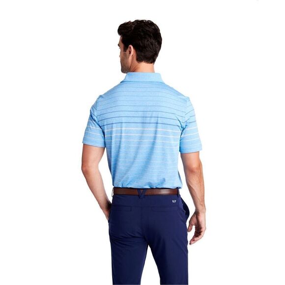 Vineyard Vines Pinecrest Stripe Sankaty Performance Polo Size M in Blue - Picture 2 of 8